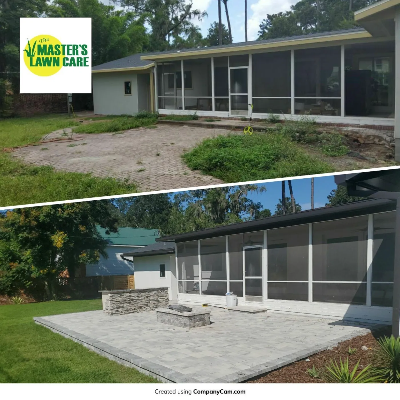 Before and After Mid Century Modern Landscape and Hardscape Project